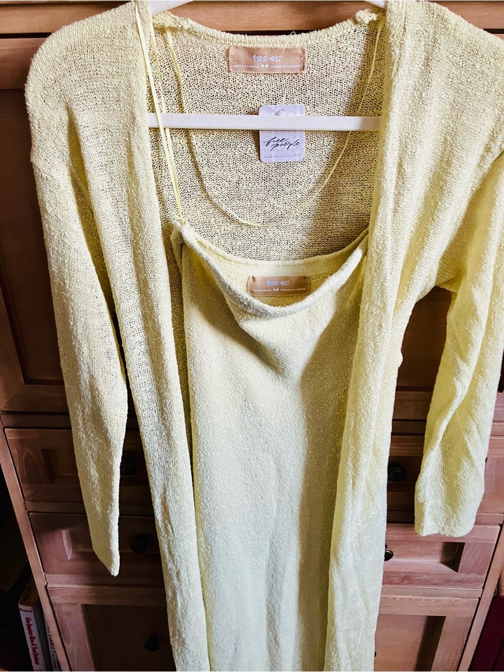 Free People Lemongrass Maxi Tube Dress with matching Coat/Wrap - Picture 10 of 12